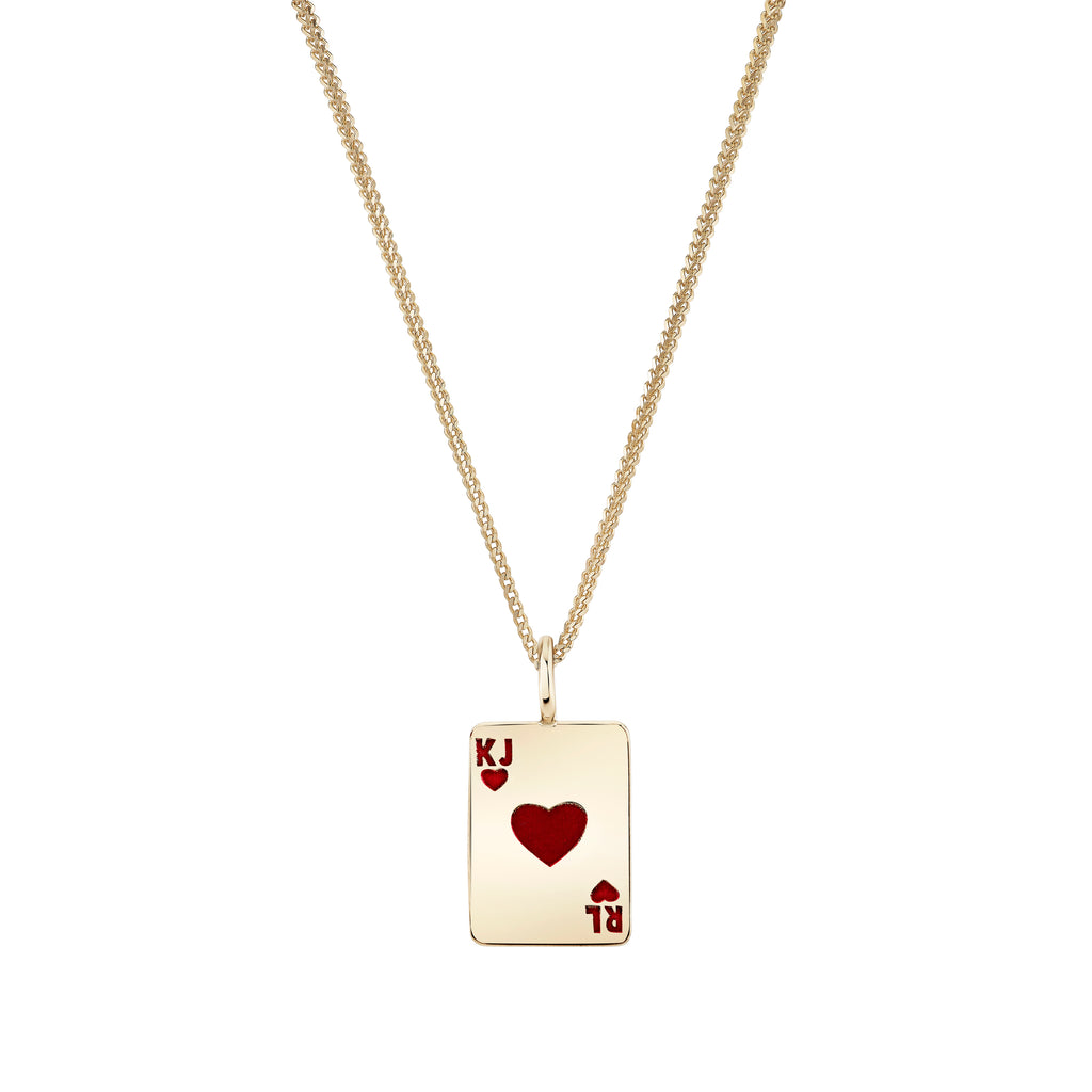 Ace of Hearts Enamel Charm -- Ariel Gordon Jewelry