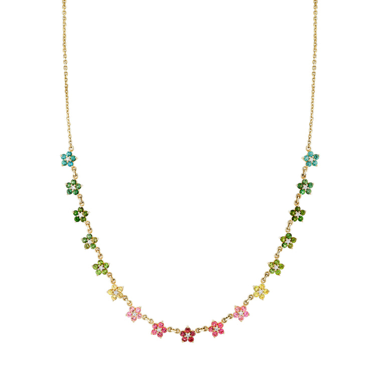 Tourmaline and Diamond Aurora Necklace
