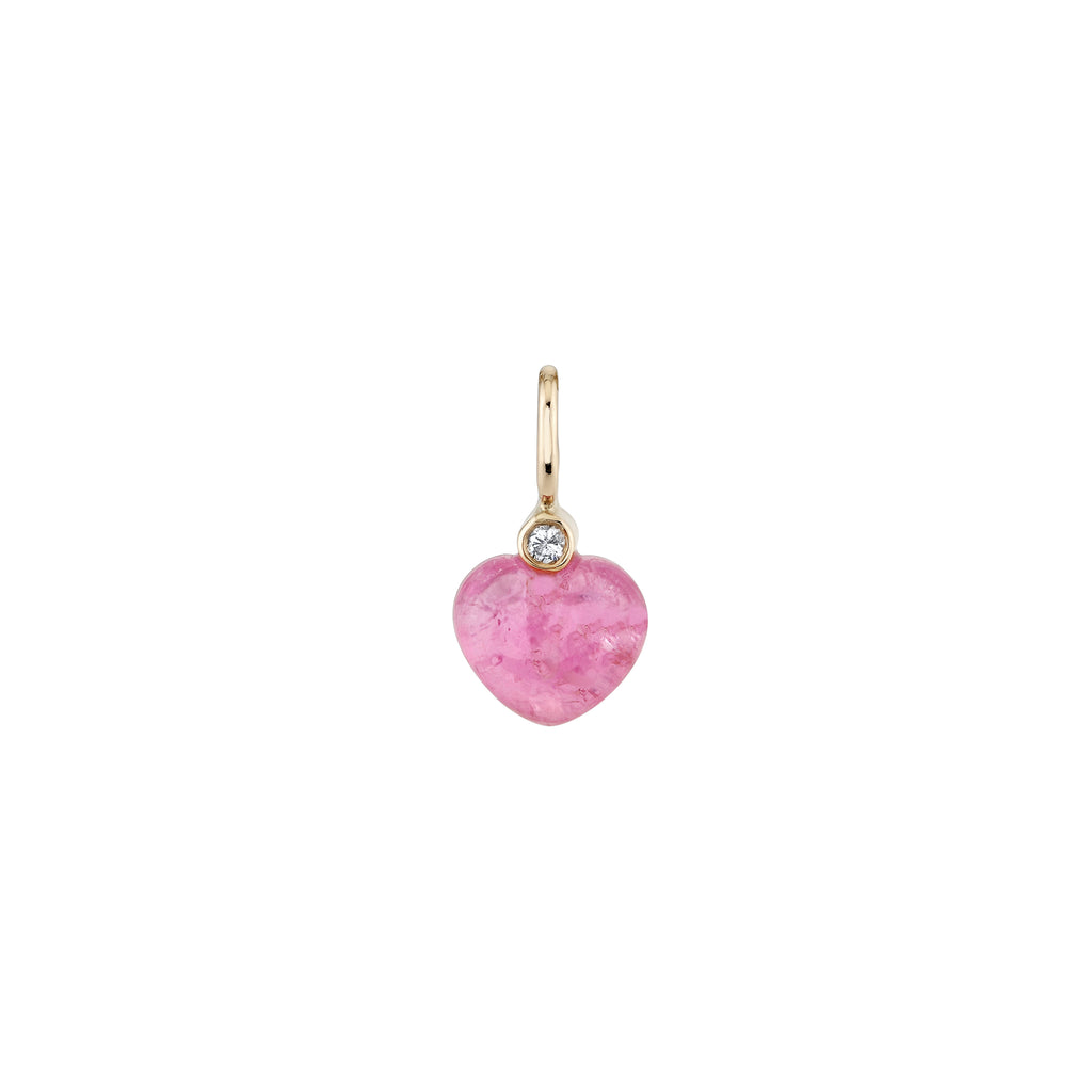 Carved Tourmaline Sweetheart Charm -- Ariel Gordon Jewelry