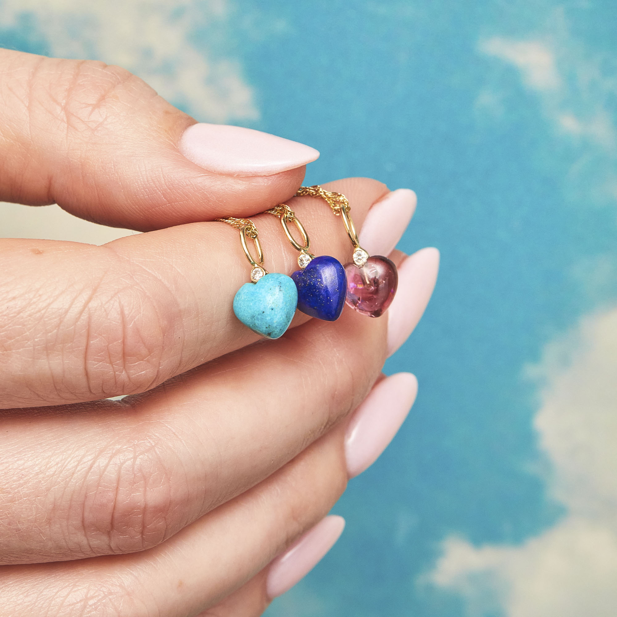 Carved Turquoise Sweetheart Charm – Ariel Gordon