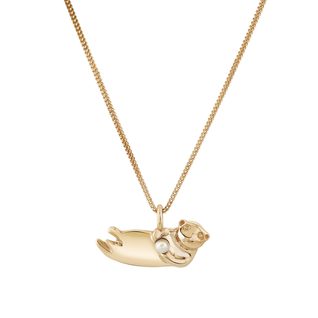 Golden Sea Otter Pendant -- Ariel Gordon Jewelry