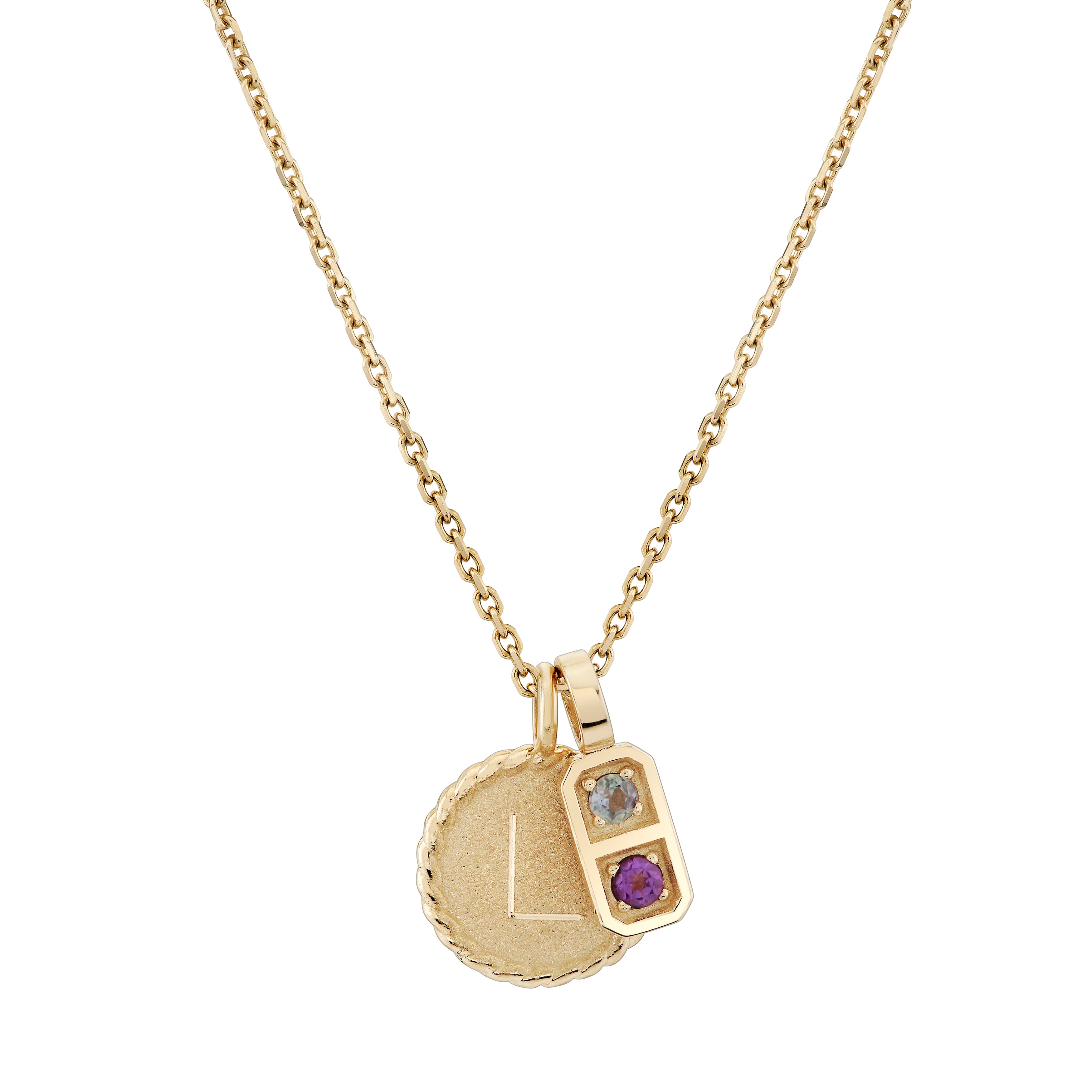 Personalized Mini 14k Gold Disc Necklace | Hand Engraved – Ariel