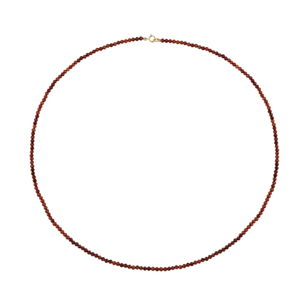 Petite Garnet Beaded Necklace