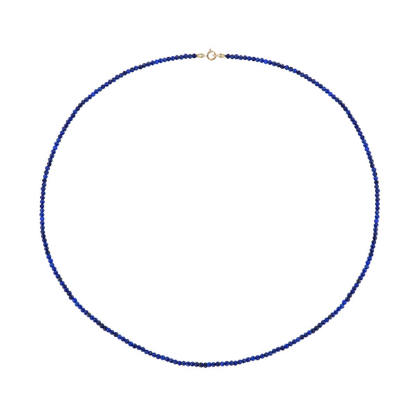 Petite Lapis Beaded Necklace