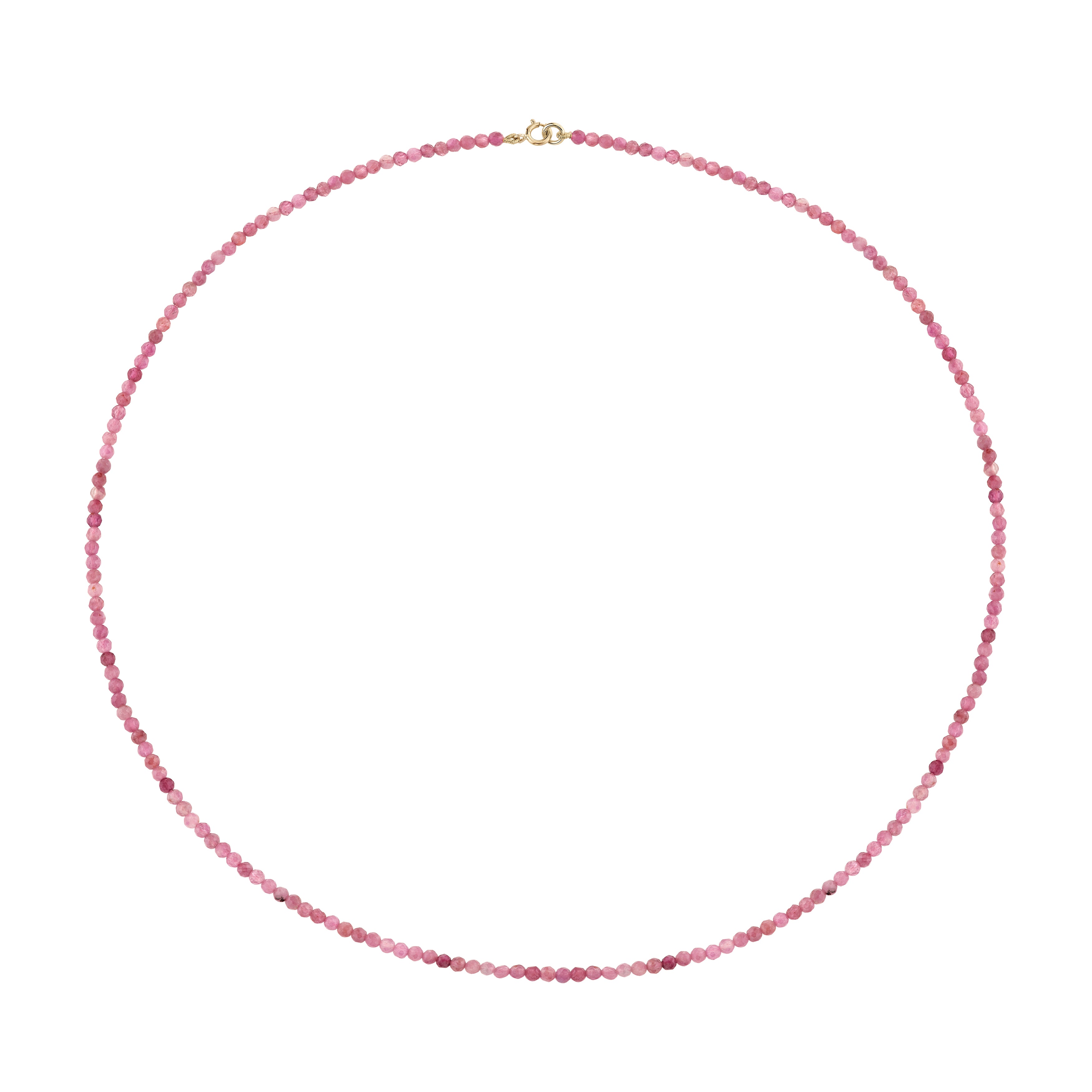 Petite Pink Tourmaline Beaded Necklace