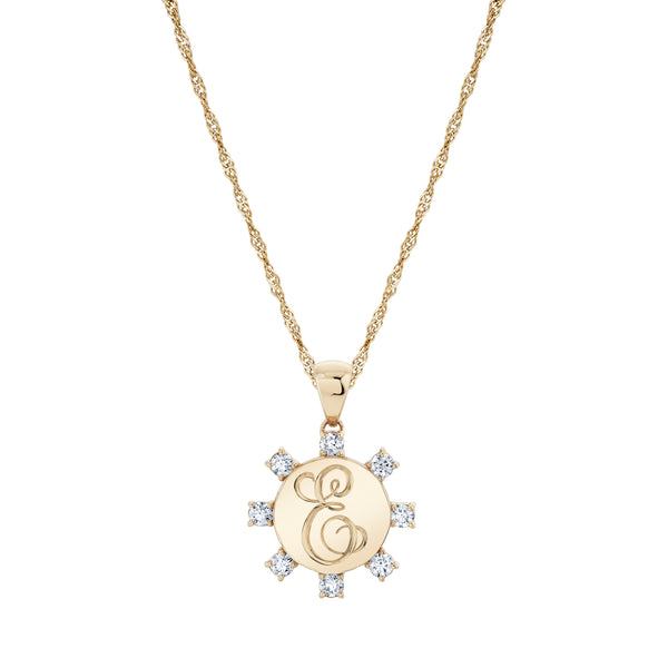 Diamond Carousel Signet Pendant