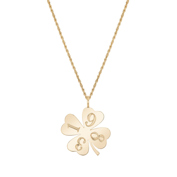 Four-Leaf Clover Signet Pendant
