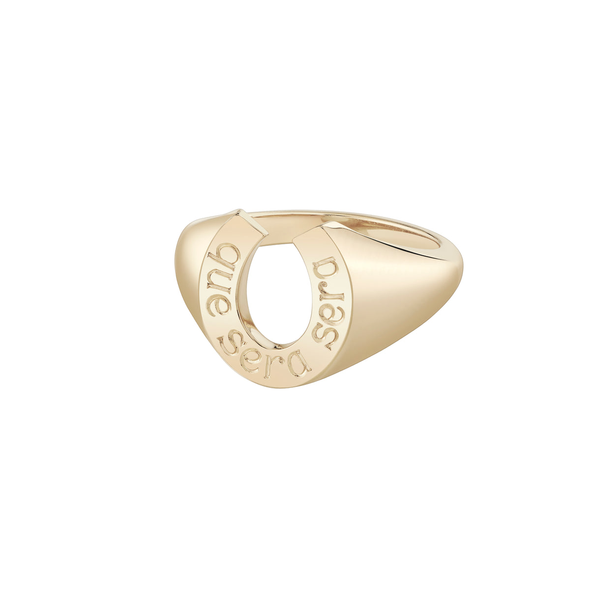 Lucky Horseshoe Signet Ring