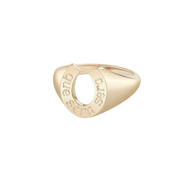 Lucky Horseshoe Signet Ring