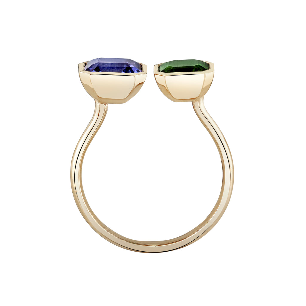 Toi et Moi Fern Gemstone Ring -- Ariel Gordon Jewelry