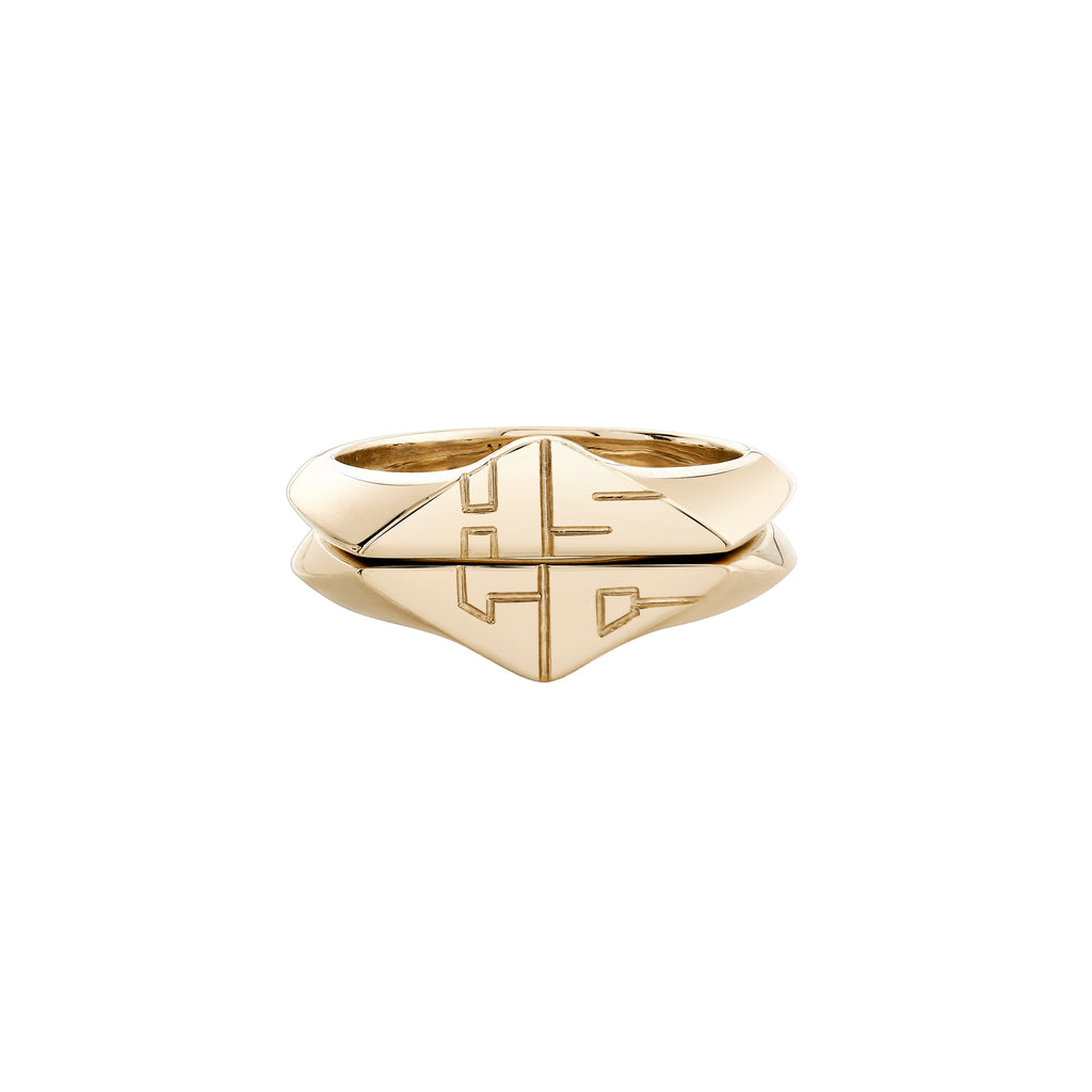 Twin Signet Ring -- Ariel Gordon Jewelry
