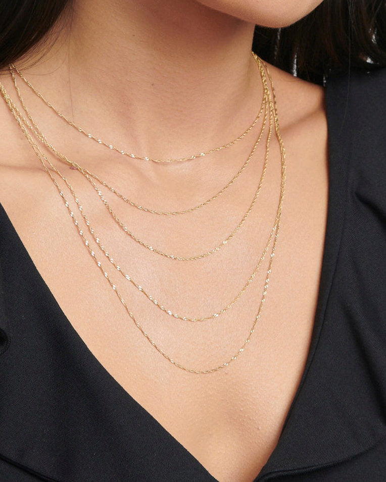 1.2mm Singapore Chain, styled photo