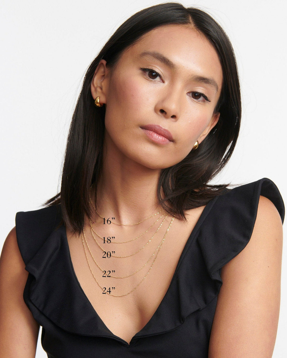 1mm Singapore Foxtail Chain, styled photo