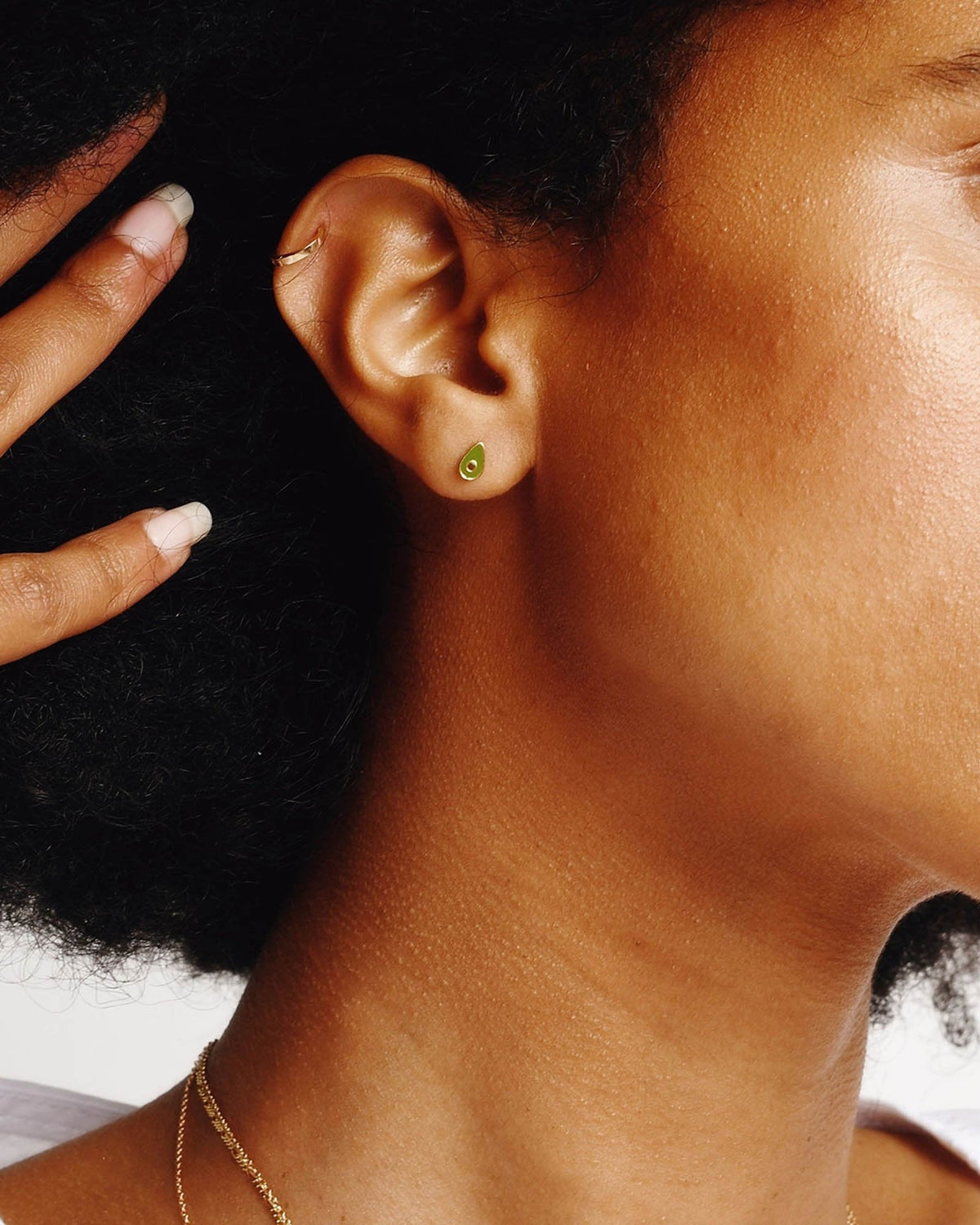 Petite Hoops, styled photo
