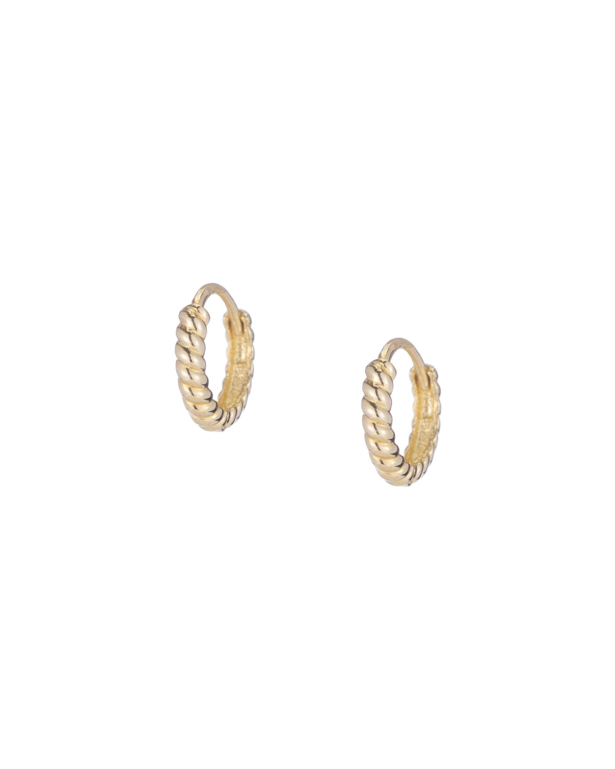 Twisted Petite Hoops, product photo