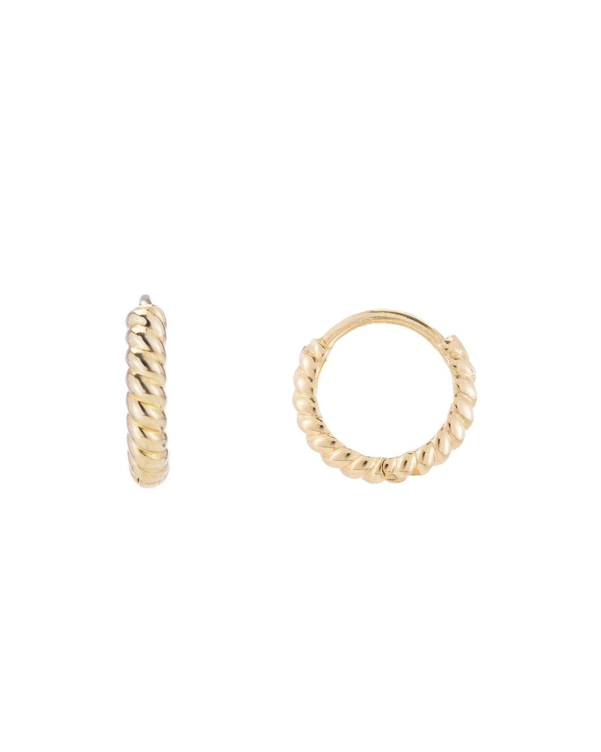 Twisted Petite Hoops, product photo