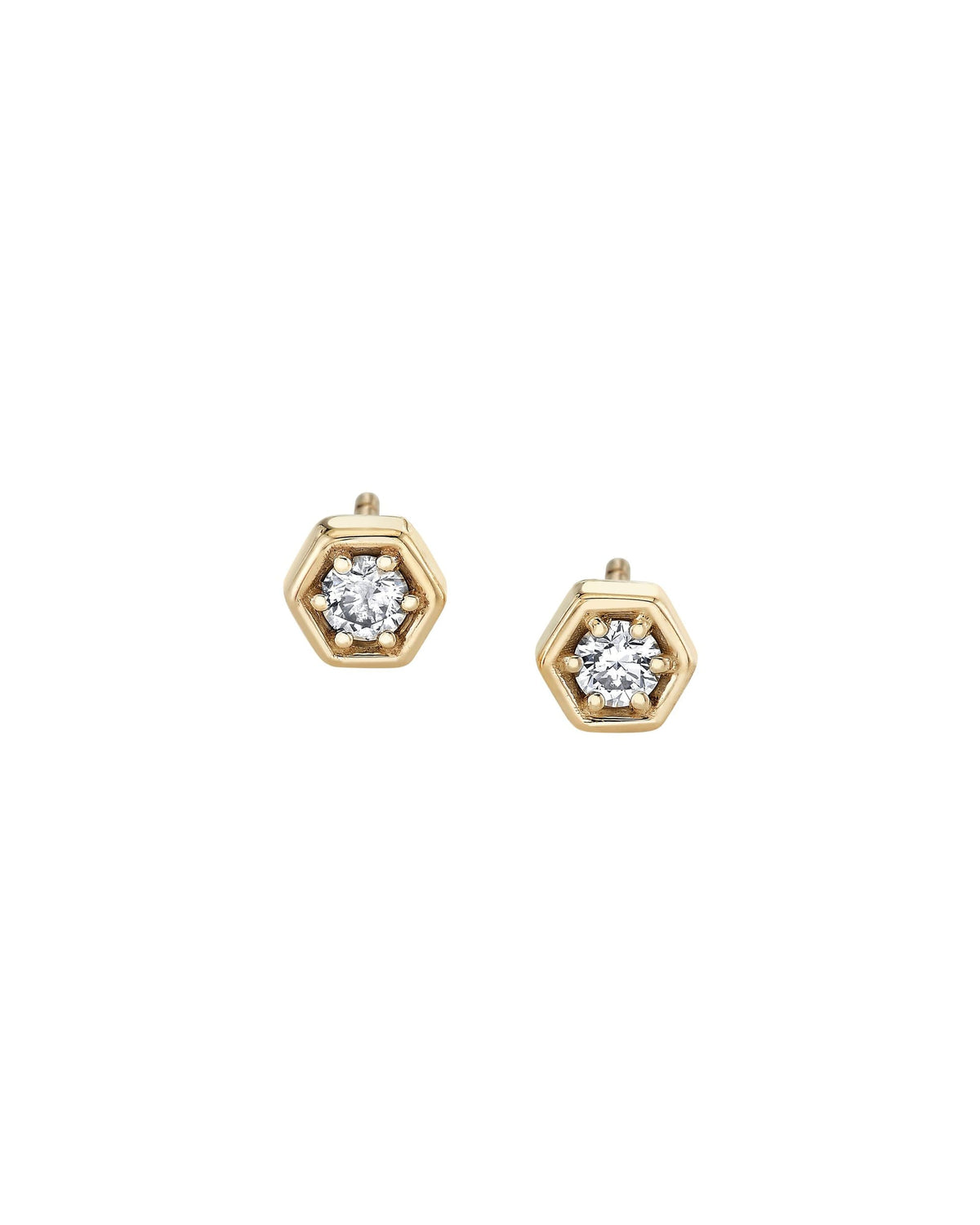 Diamond Hex Studs, product photo