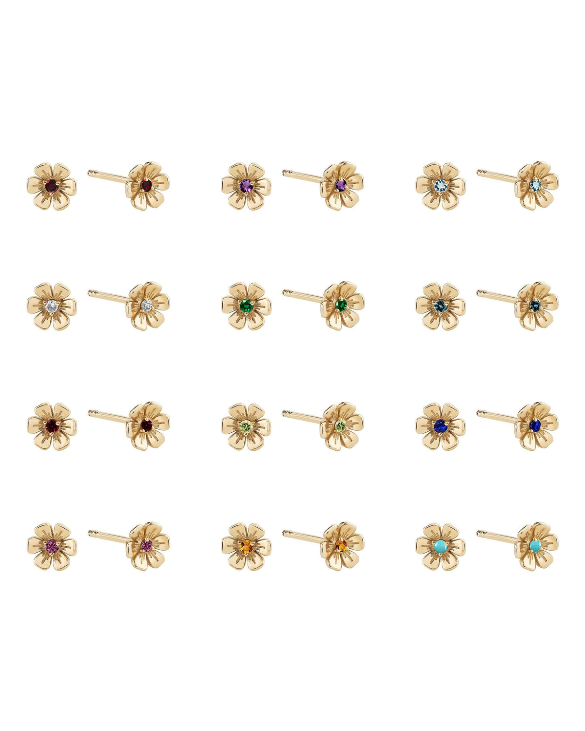 In Bloom Birthstone Studs, product photo