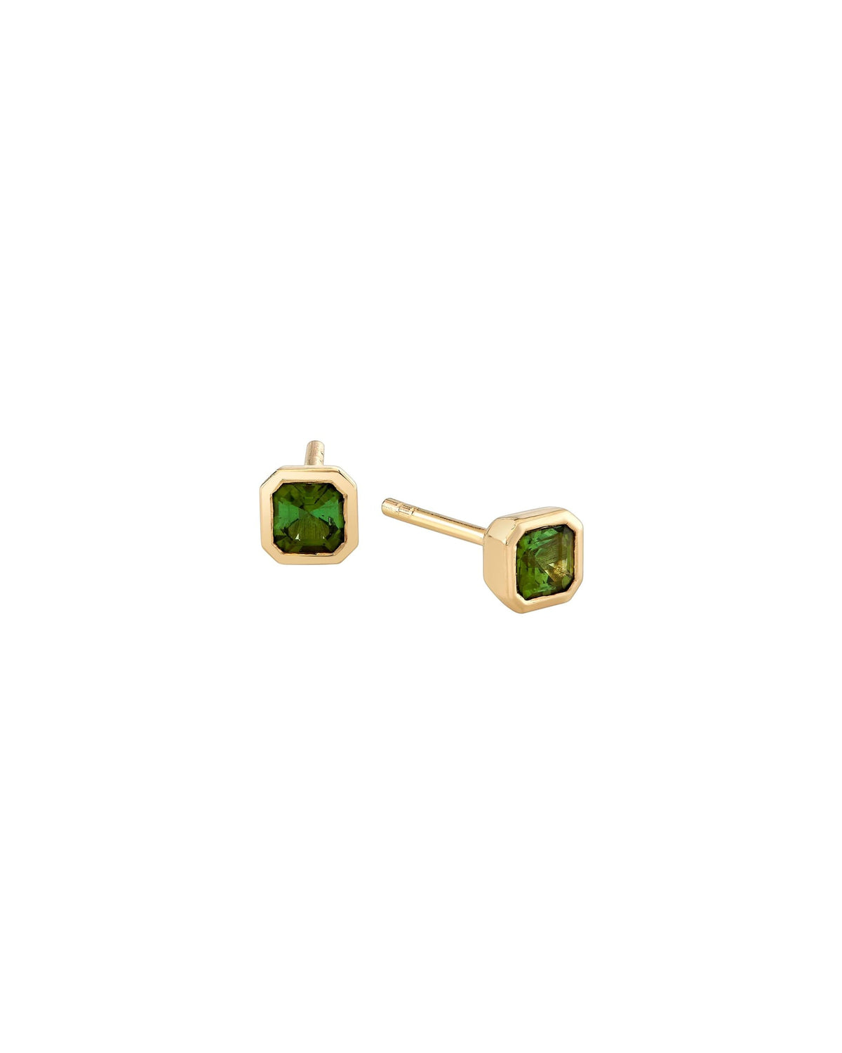Petite Fern Asscher Studs, product photo