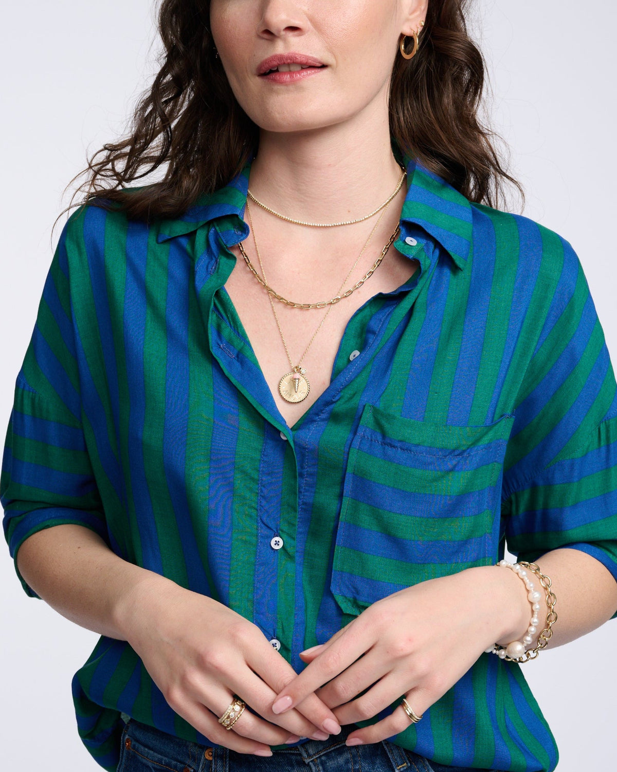 Classic Link Necklace, styled photo