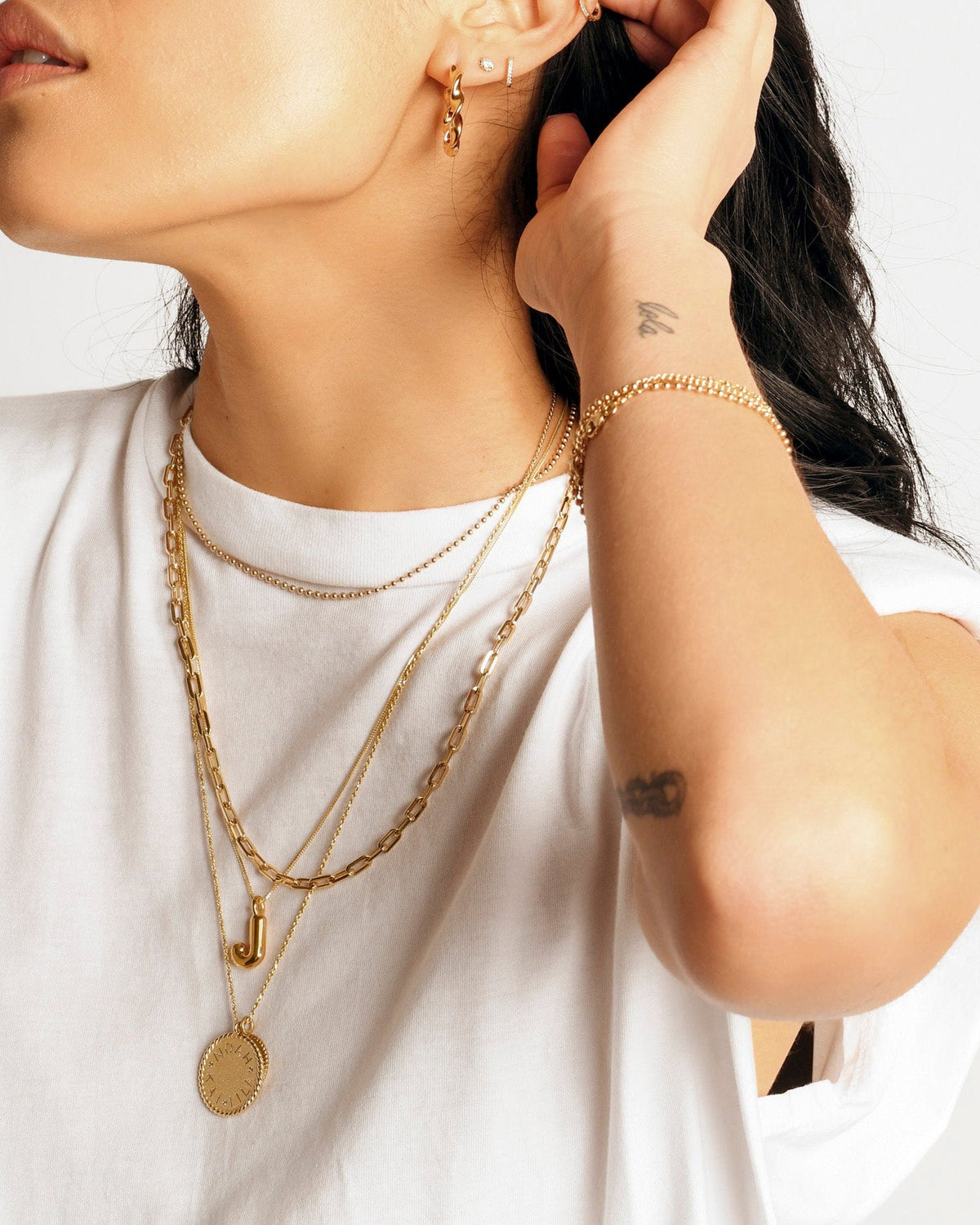 Classic Link Necklace, styled photo