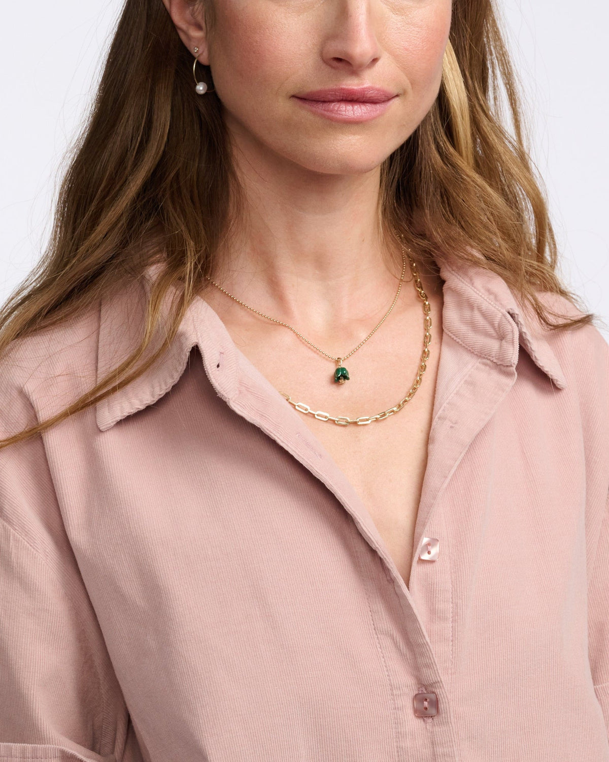 Classic Link Necklace, styled photo