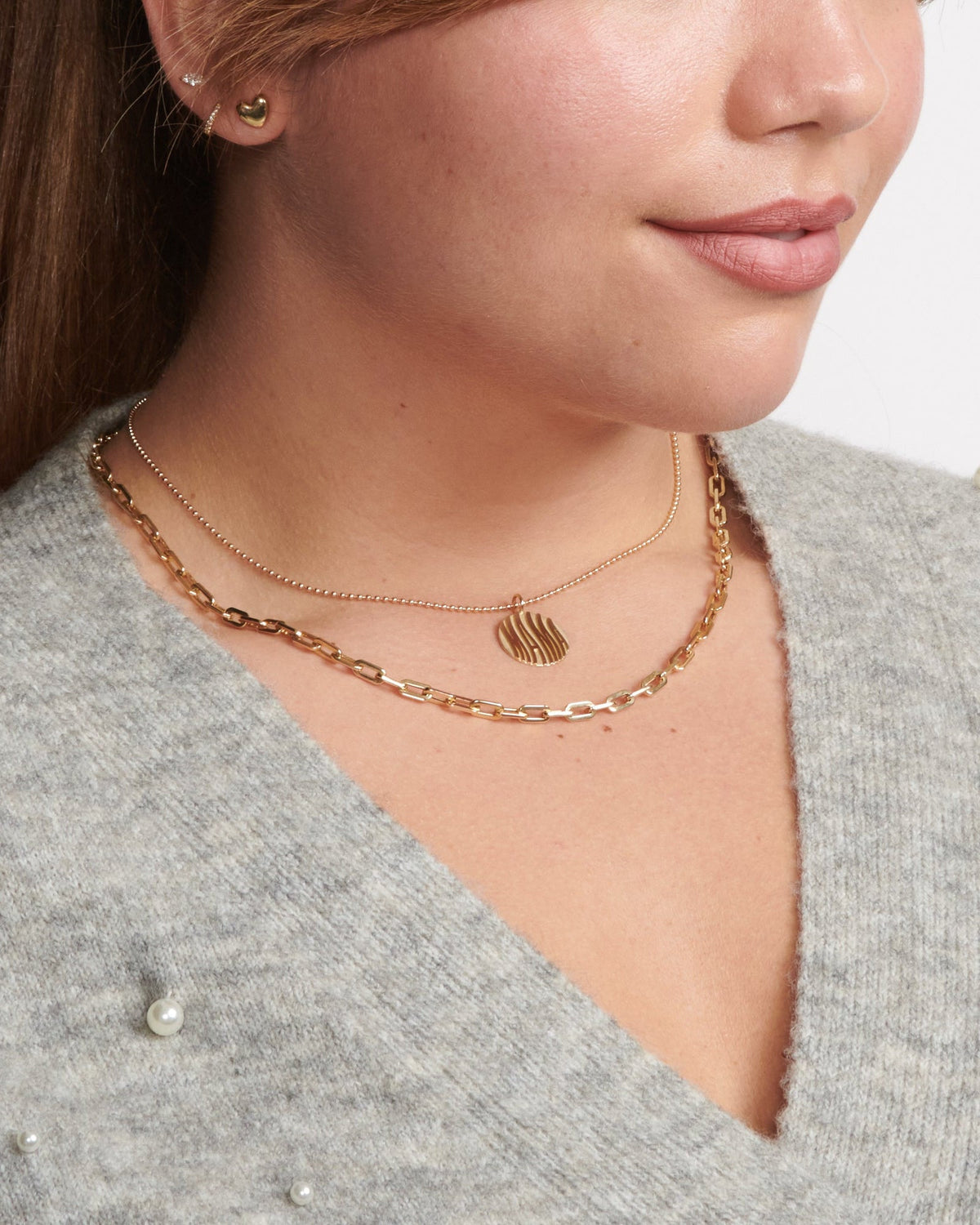 Classic Link Necklace, styled photo