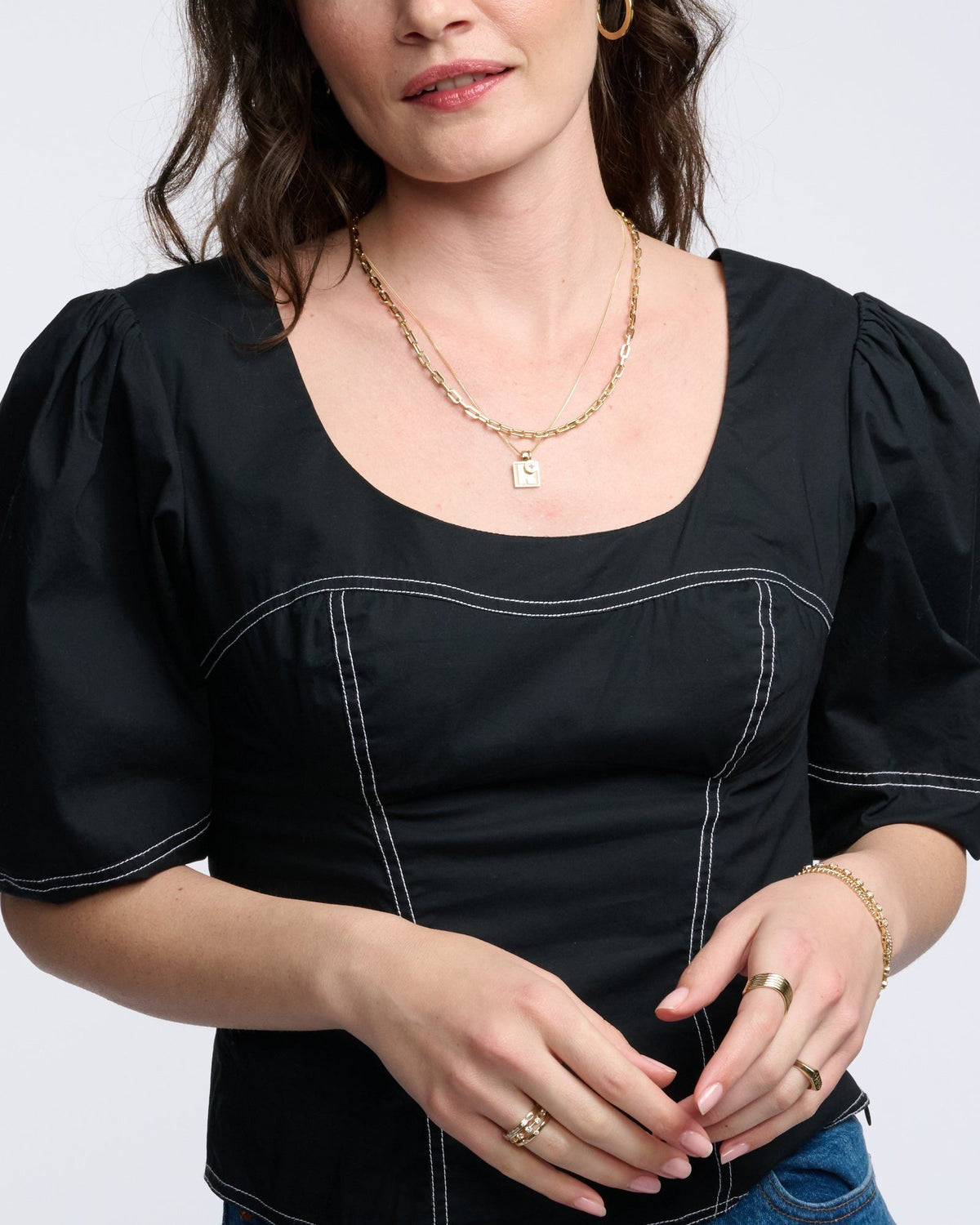 Classic Link Necklace, styled photo