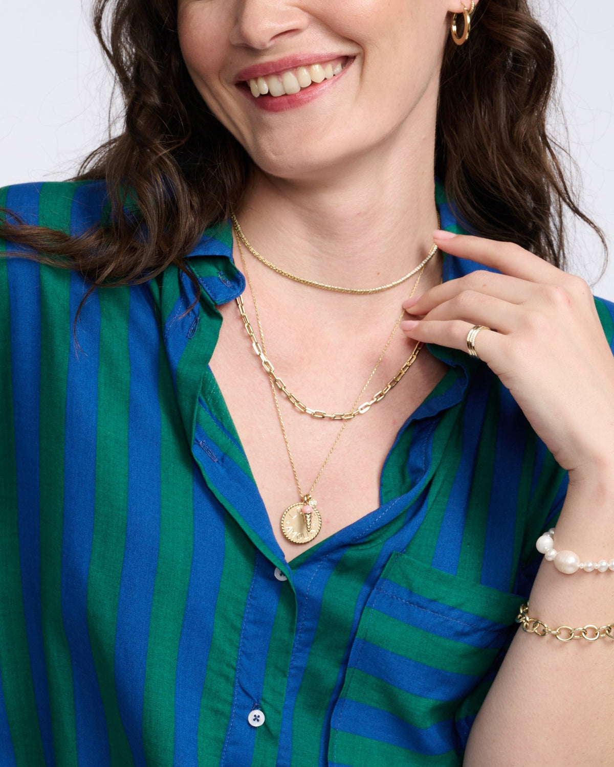 Classic Link Necklace, styled photo