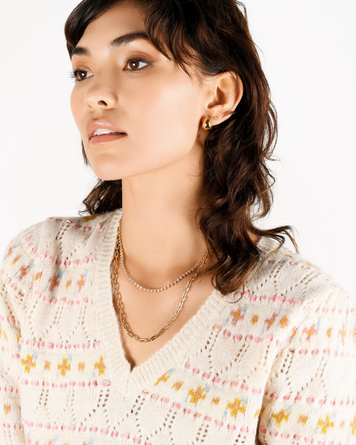 Classic Link Necklace, styled photo