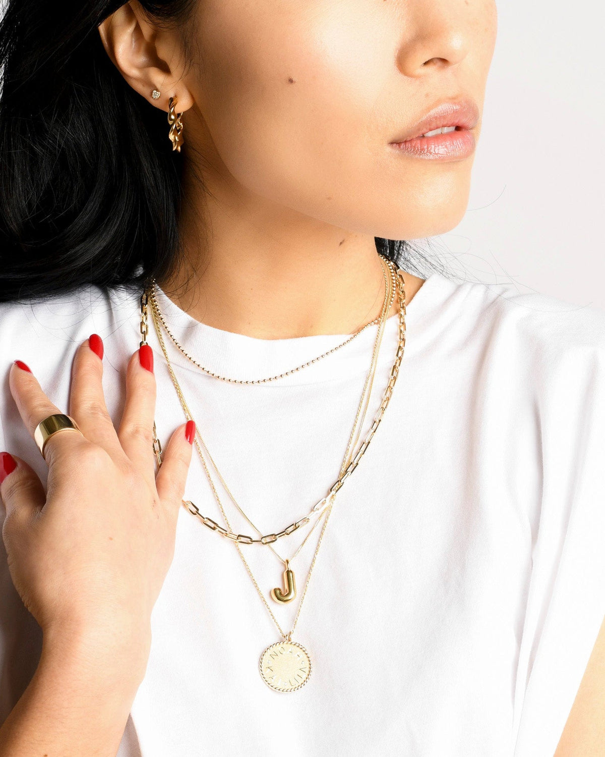 Classic Link Necklace, styled photo