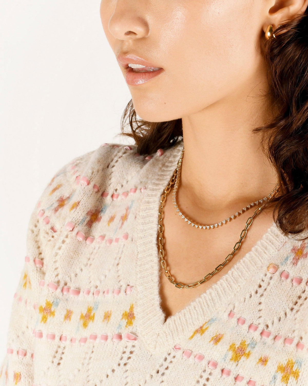 Classic Link Necklace, styled photo