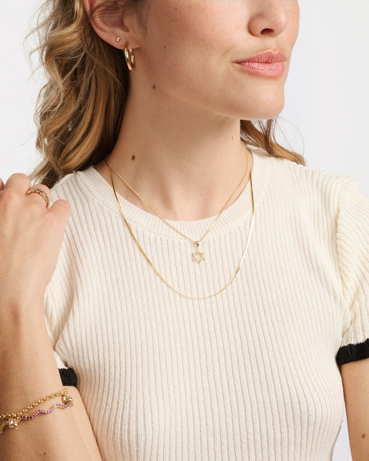 Star of David Talisman Charm, styled photo