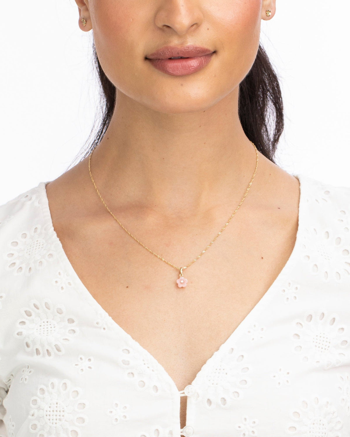 Diamond Blossom Peruvian Opal Charm, styled photo