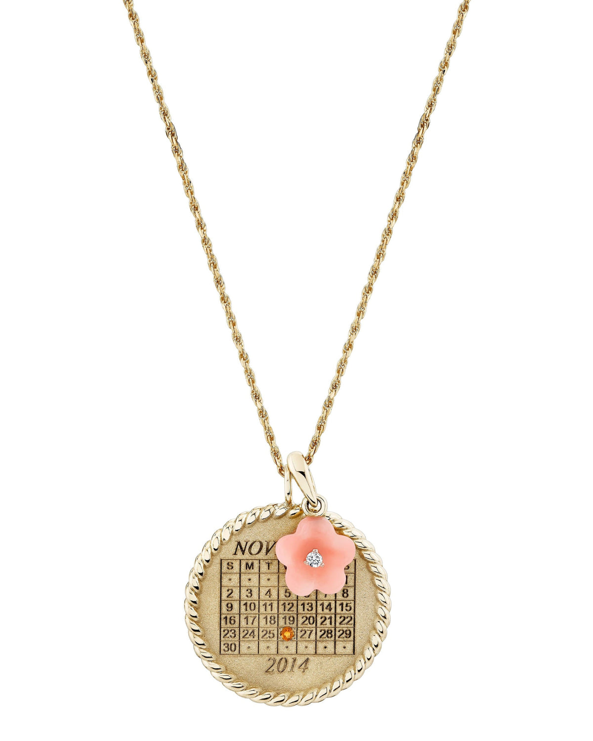 Diamond Blossom Peruvian Opal Charm, product photo