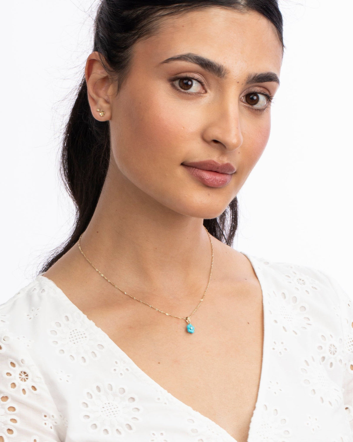 Diamond Blossom Turquoise Charm, styled photo