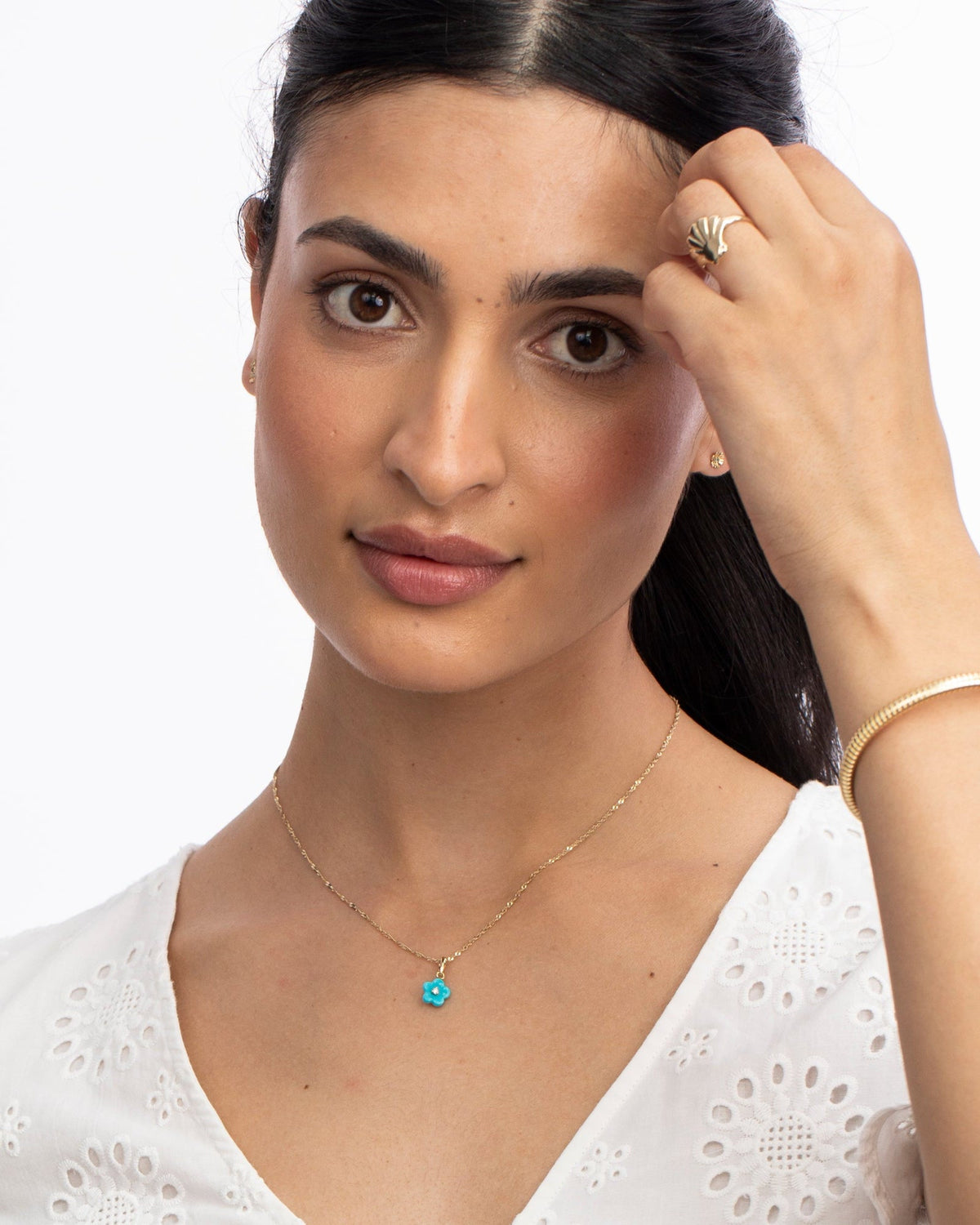 Diamond Blossom Turquoise Charm, styled photo
