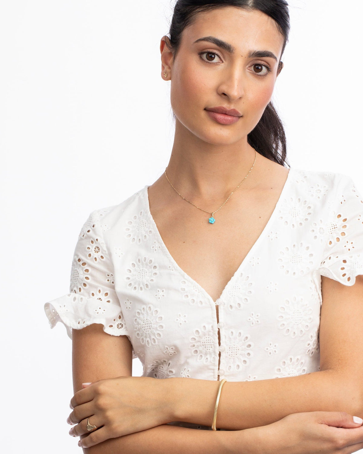 Diamond Blossom Turquoise Charm, styled photo