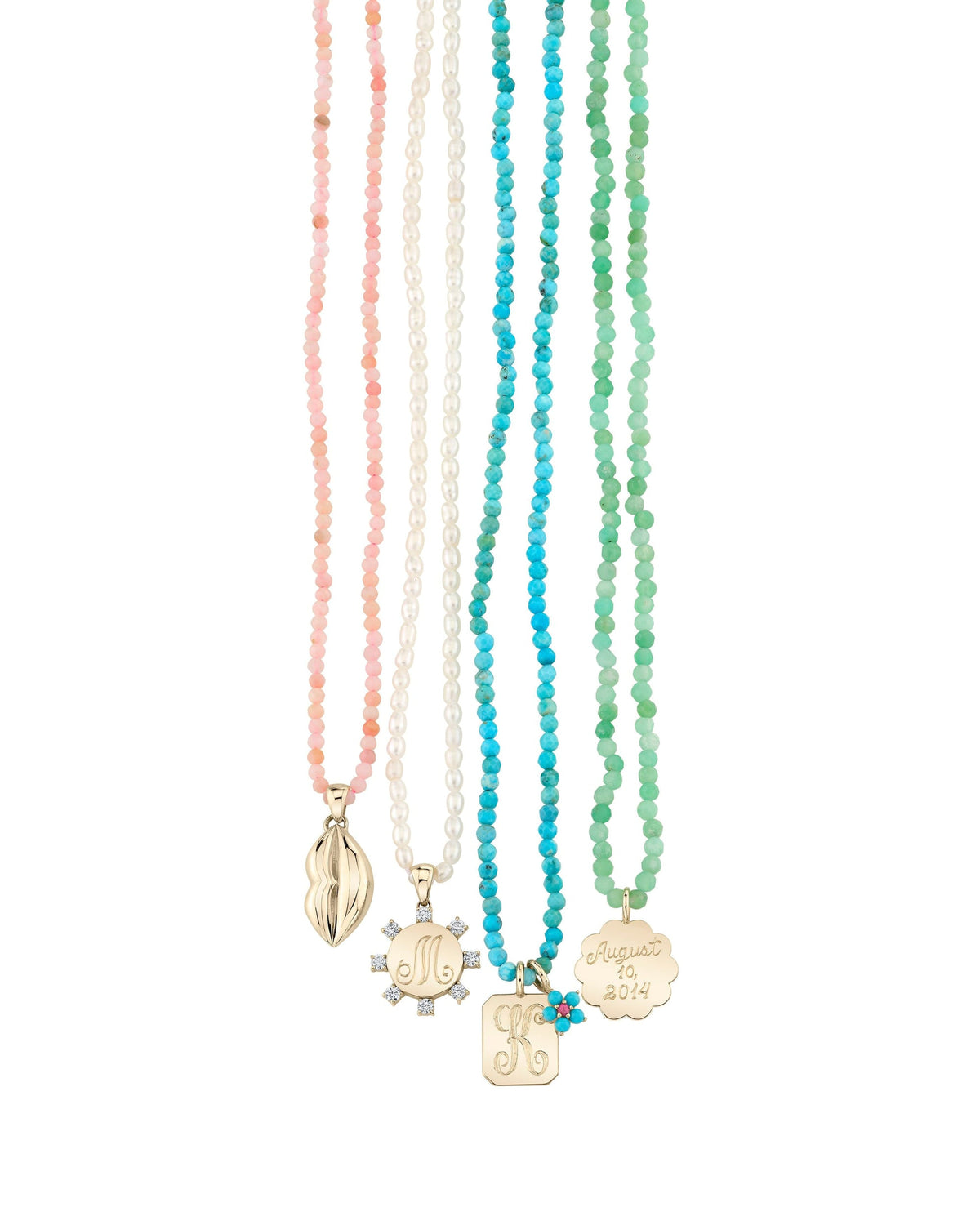 Turquoise and Tourmaline Aurora Charm, product photo