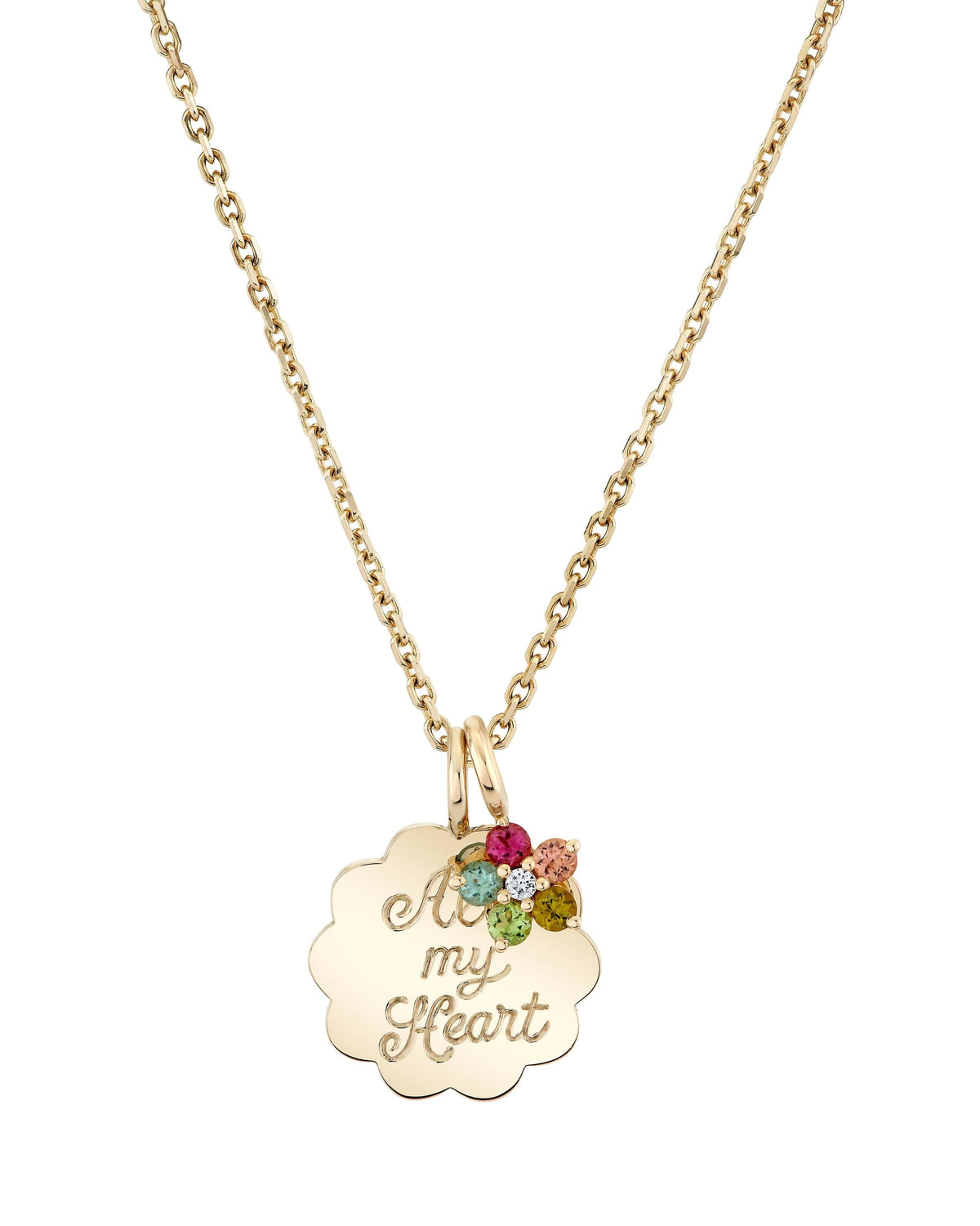 Tourmaline and Diamond Aurora Charm, product photo