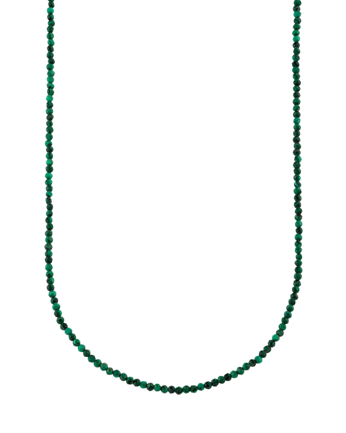 Petite Malachite Beaded Necklace, product photo