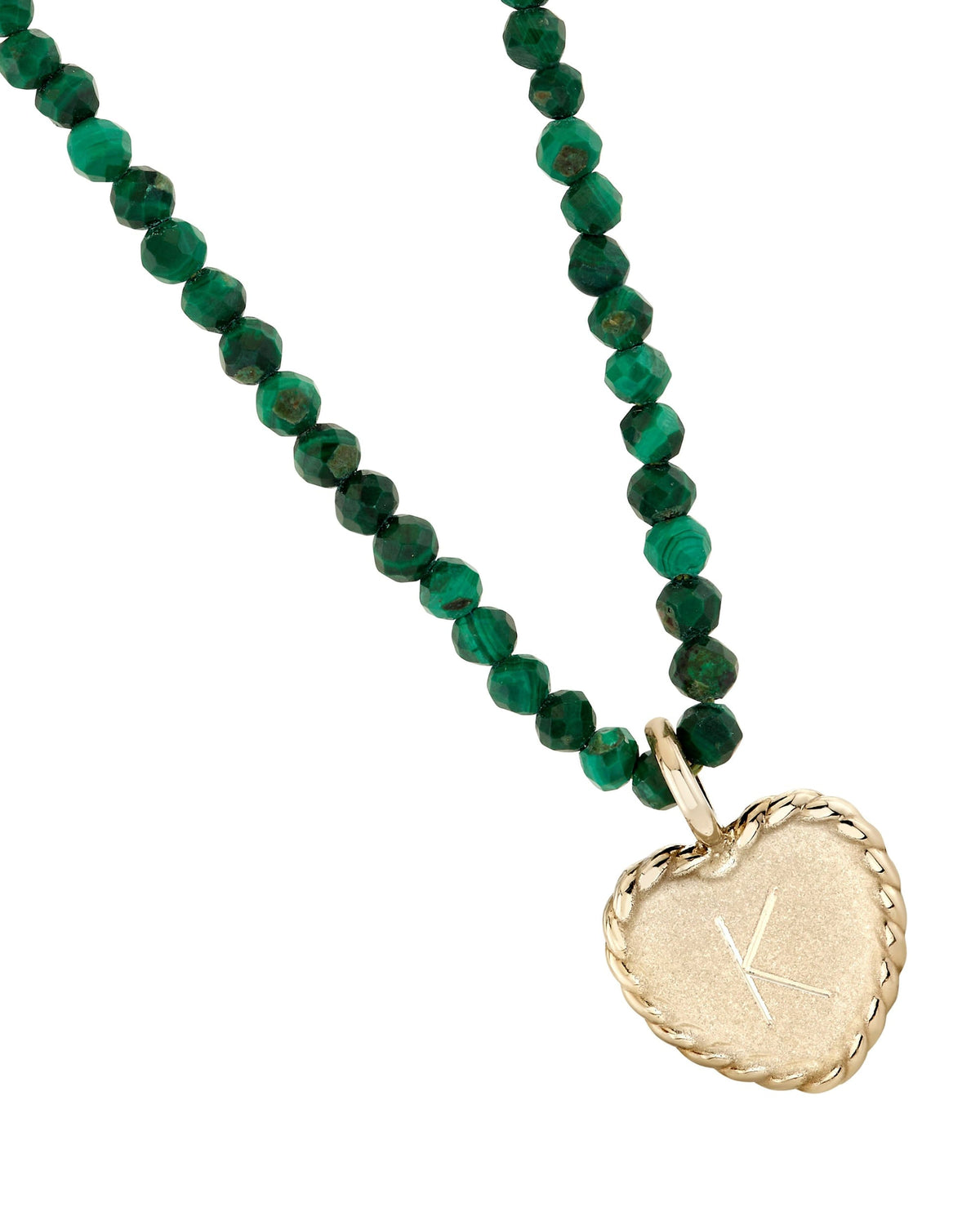 Petite Malachite Beaded Necklace, product photo