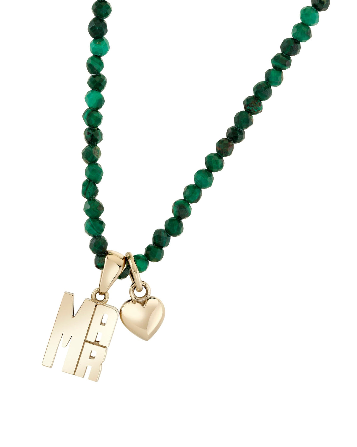 Petite Malachite Beaded Necklace, product photo