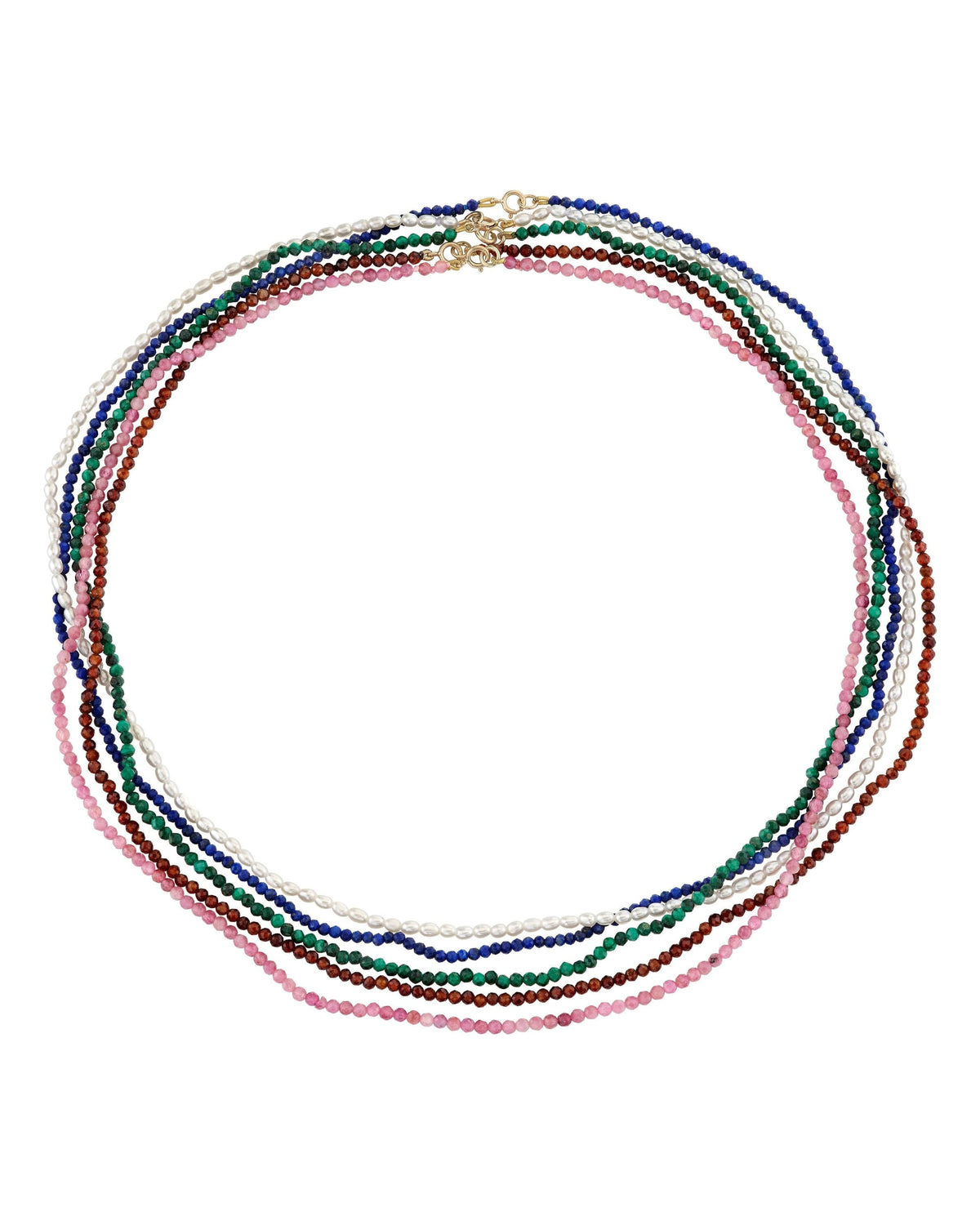 Petite Malachite Beaded Necklace, product photo