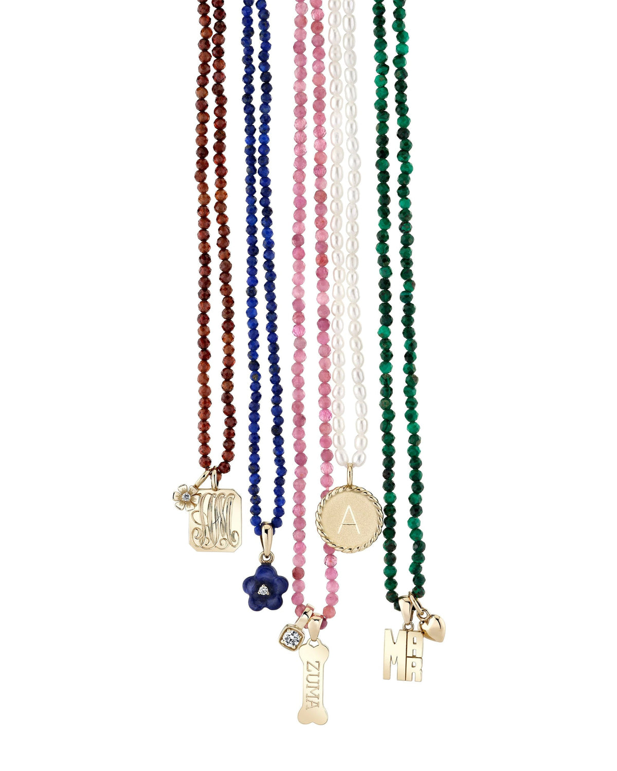 Petite Pearl Beaded Necklace, product photo