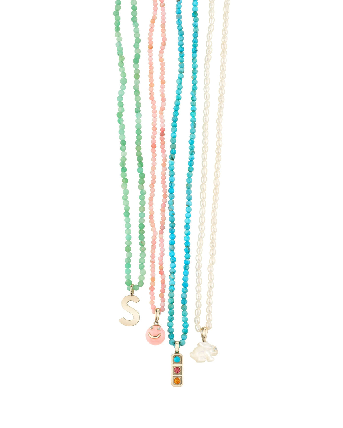 Petite Pearl Beaded Necklace, product photo
