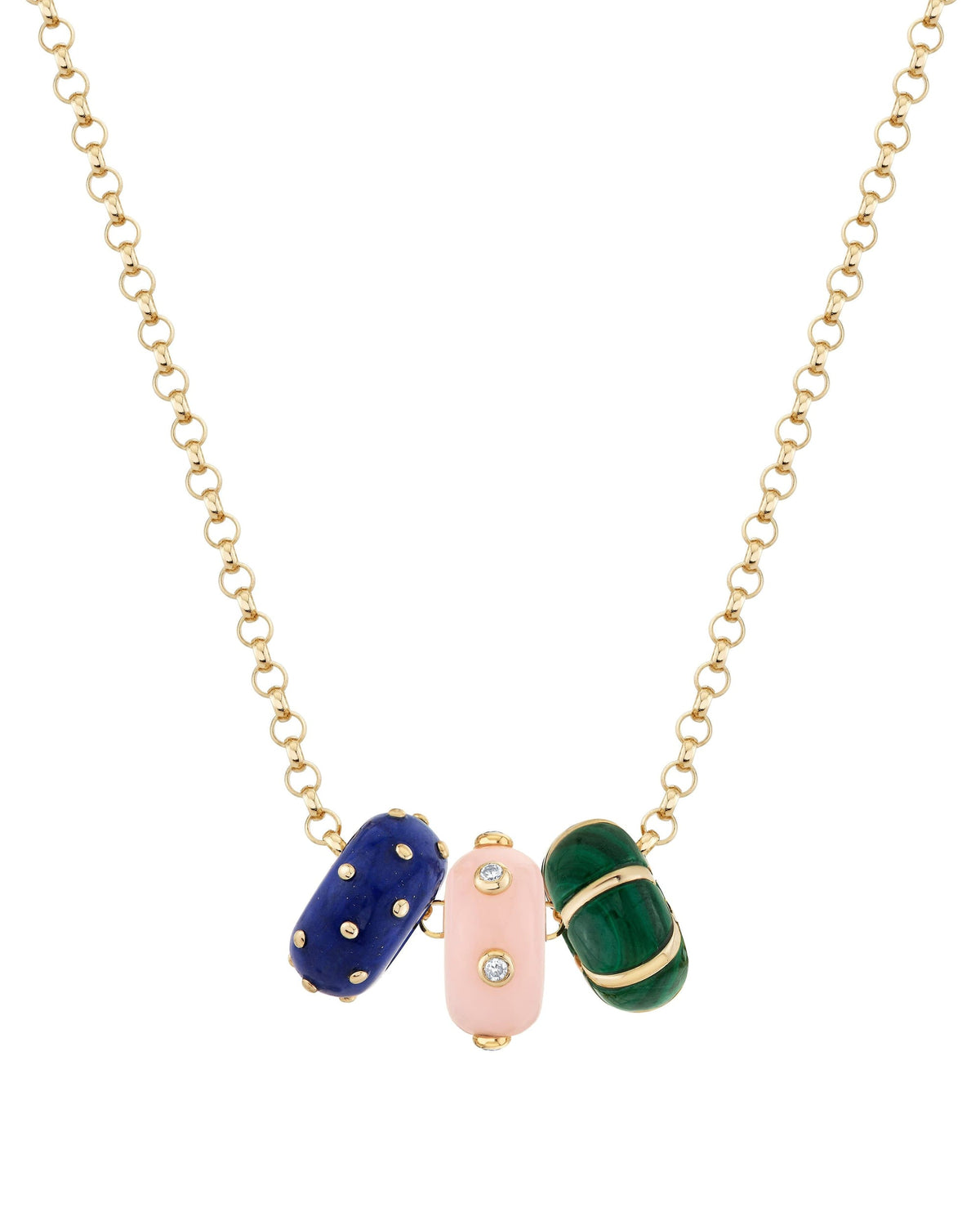 Opal and Diamond Rondelle Bead, product photo