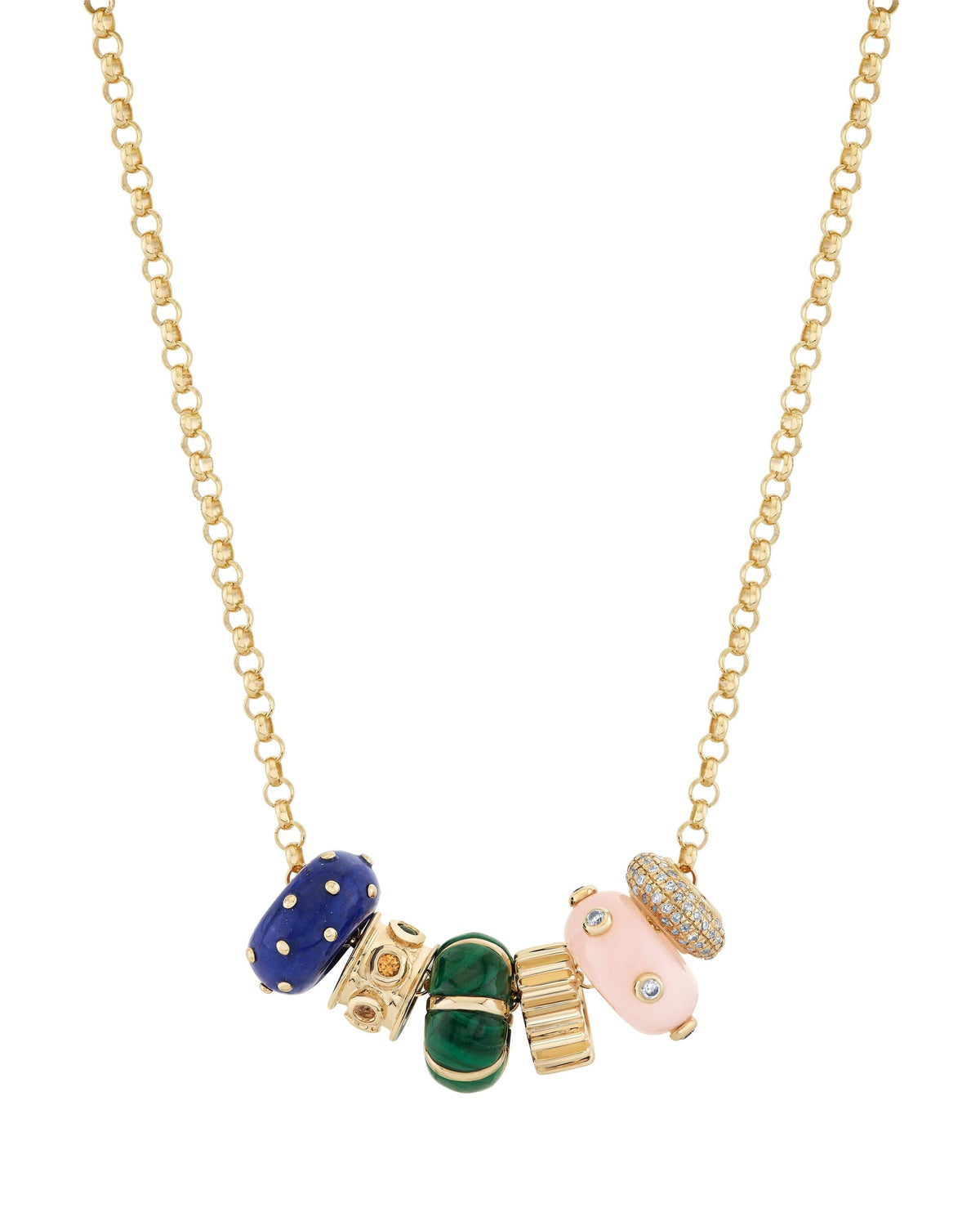 Opal and Diamond Rondelle Bead, product photo
