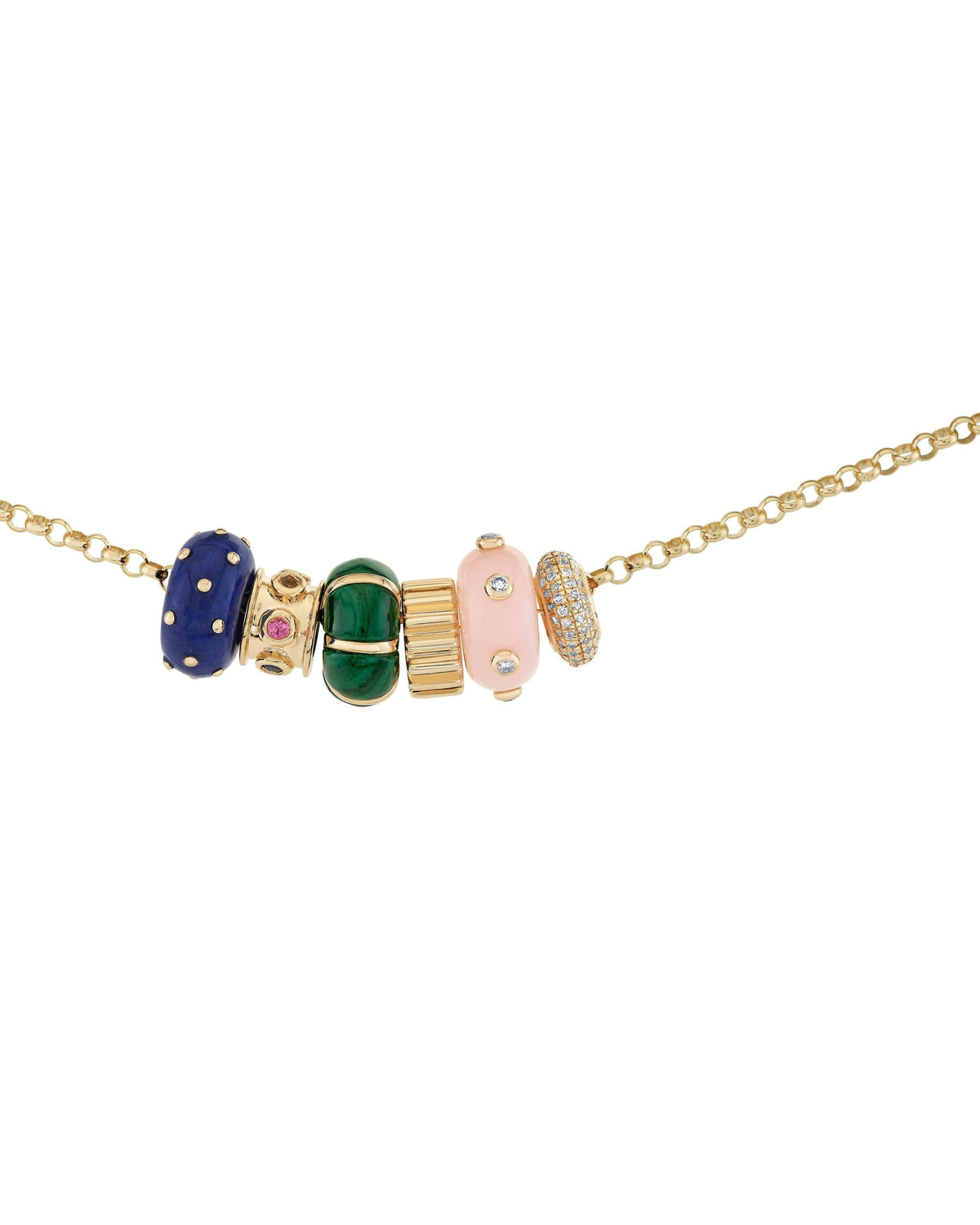 Opal and Diamond Rondelle Bead, product photo