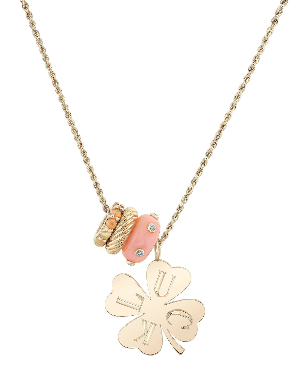 Opal and Diamond Rondelle Bead, product photo